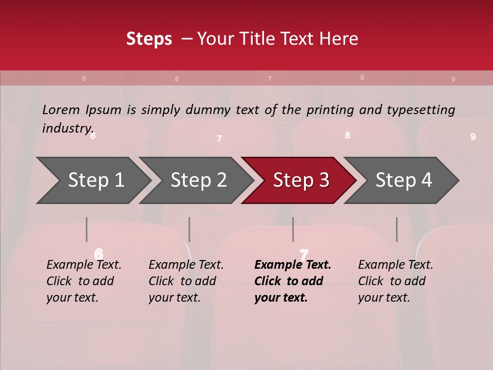 Front View Seat Indoor PowerPoint Template