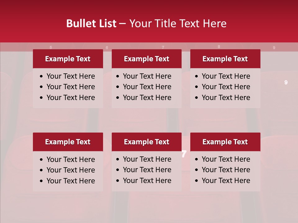 Front View Seat Indoor PowerPoint Template