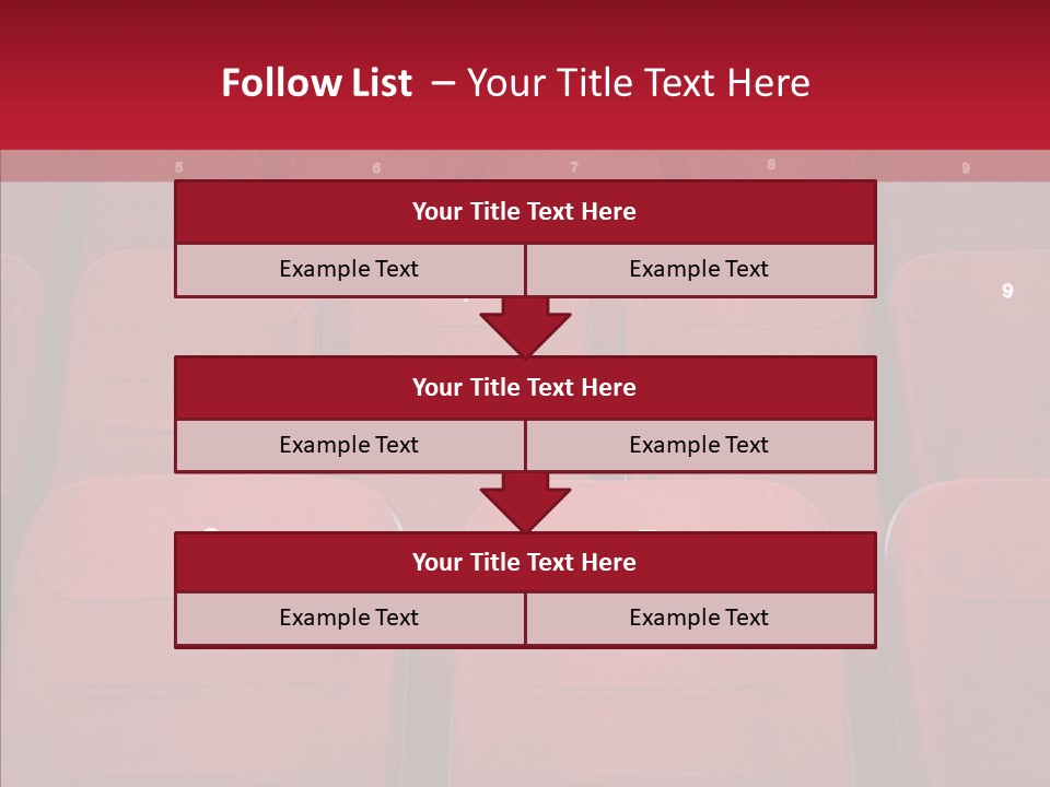 Front View Seat Indoor PowerPoint Template