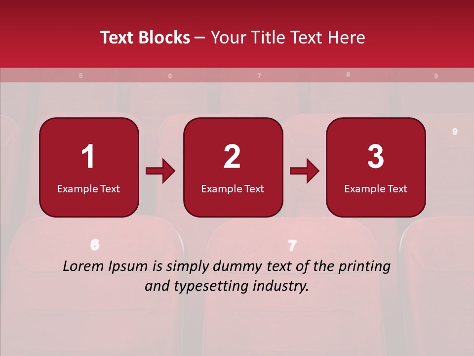 Front View Seat Indoor PowerPoint Template