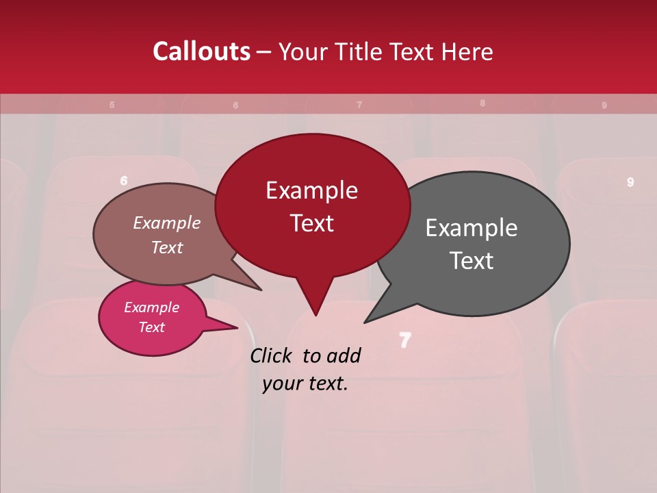 Front View Seat Indoor PowerPoint Template