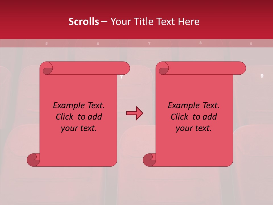 Front View Seat Indoor PowerPoint Template