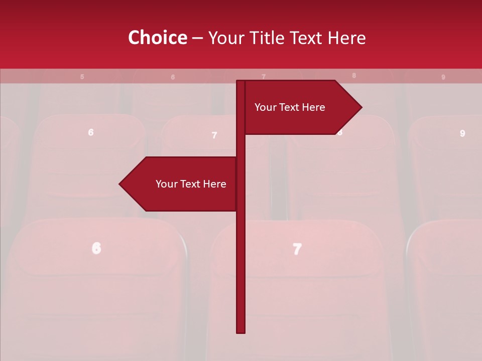 Front View Seat Indoor PowerPoint Template