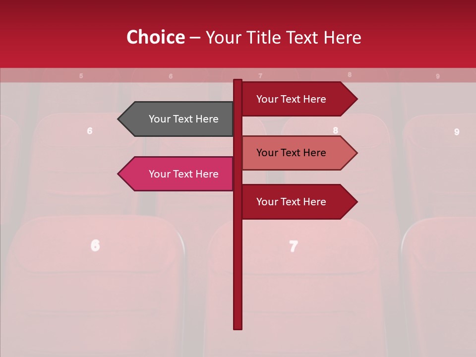 Front View Seat Indoor PowerPoint Template