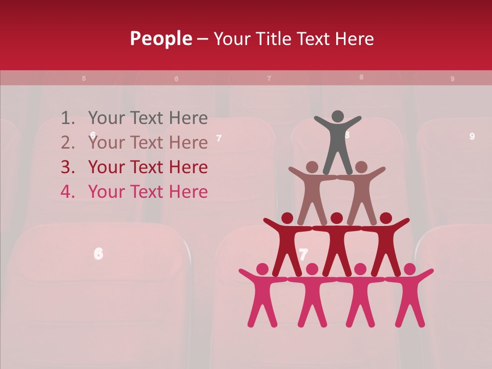 Front View Seat Indoor PowerPoint Template