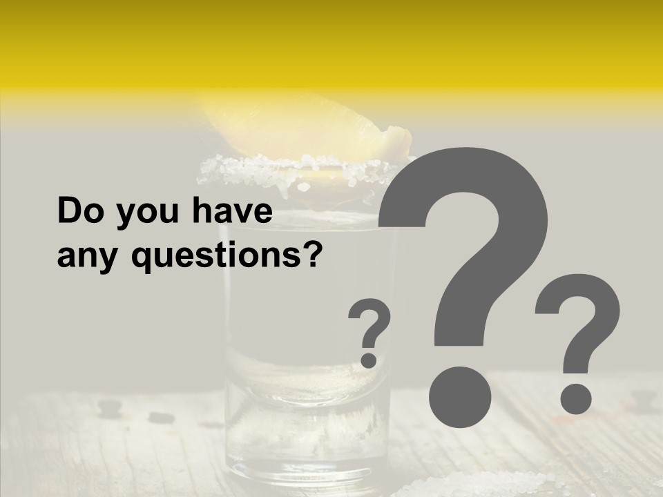 Shot Refreshment Close Up PowerPoint Template