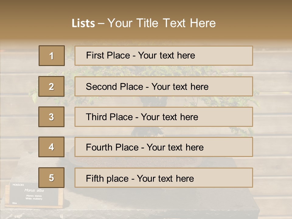 Mulberry Tree Branch PowerPoint Template