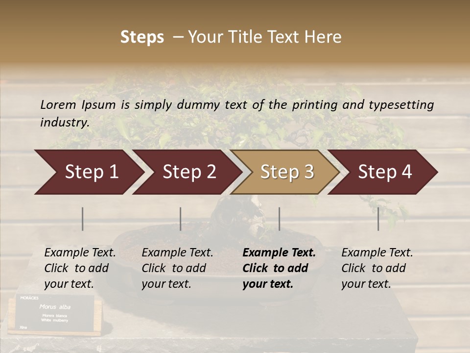 Mulberry Tree Branch PowerPoint Template