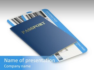 Barcode Flight Business PowerPoint Template