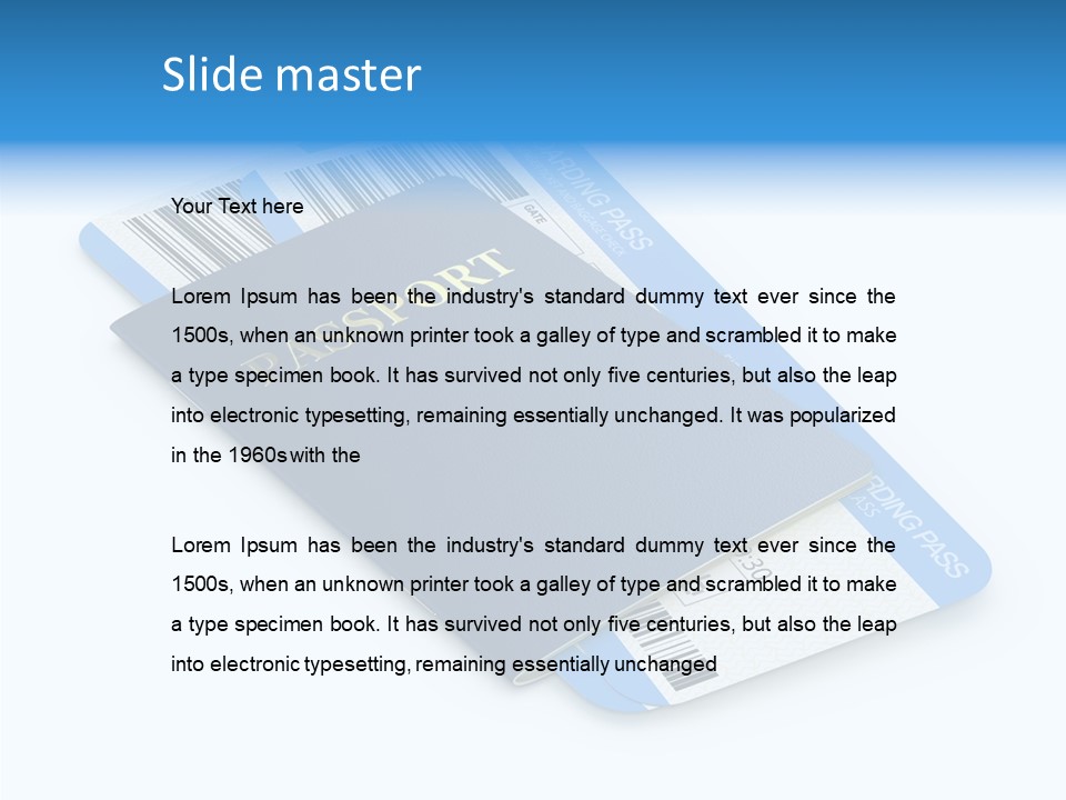 Barcode Flight Business PowerPoint Template