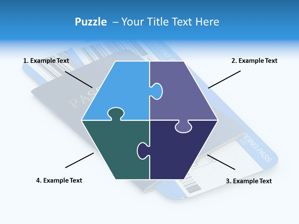 Barcode Flight Business PowerPoint Template