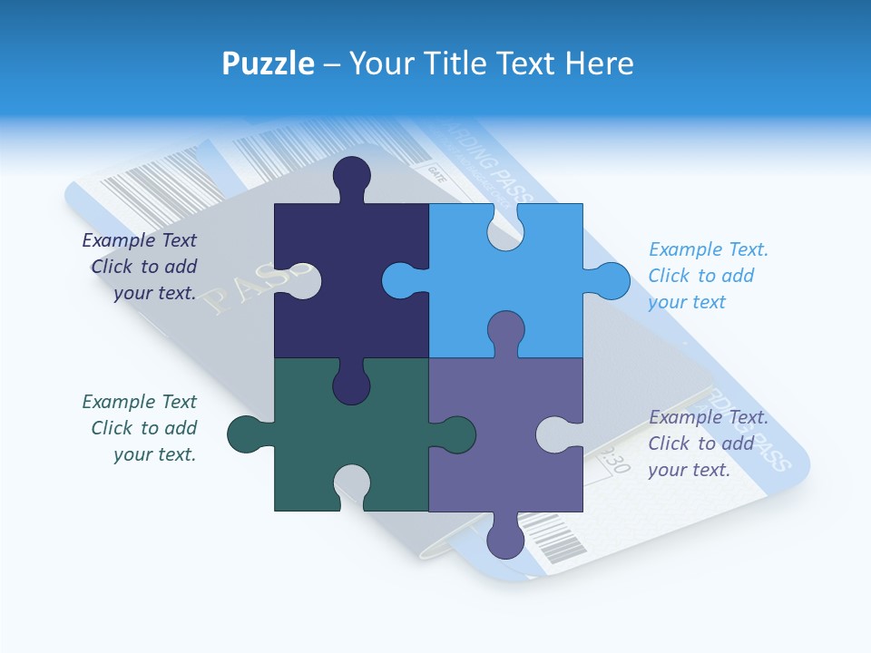 Barcode Flight Business PowerPoint Template