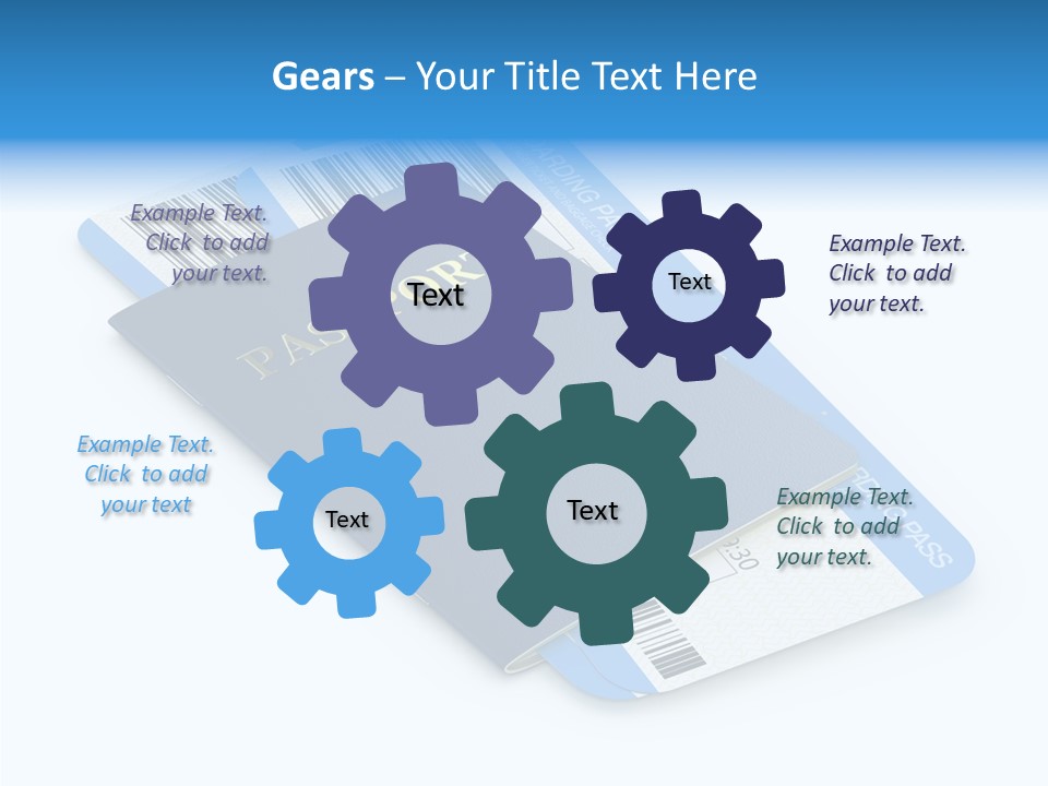 Barcode Flight Business PowerPoint Template