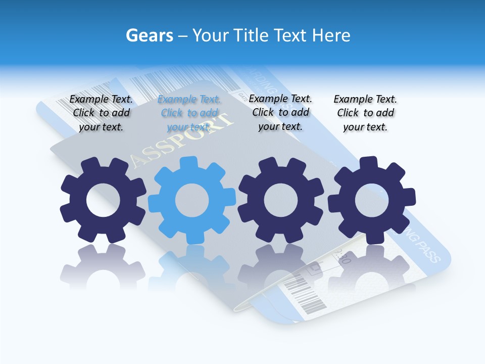 Barcode Flight Business PowerPoint Template