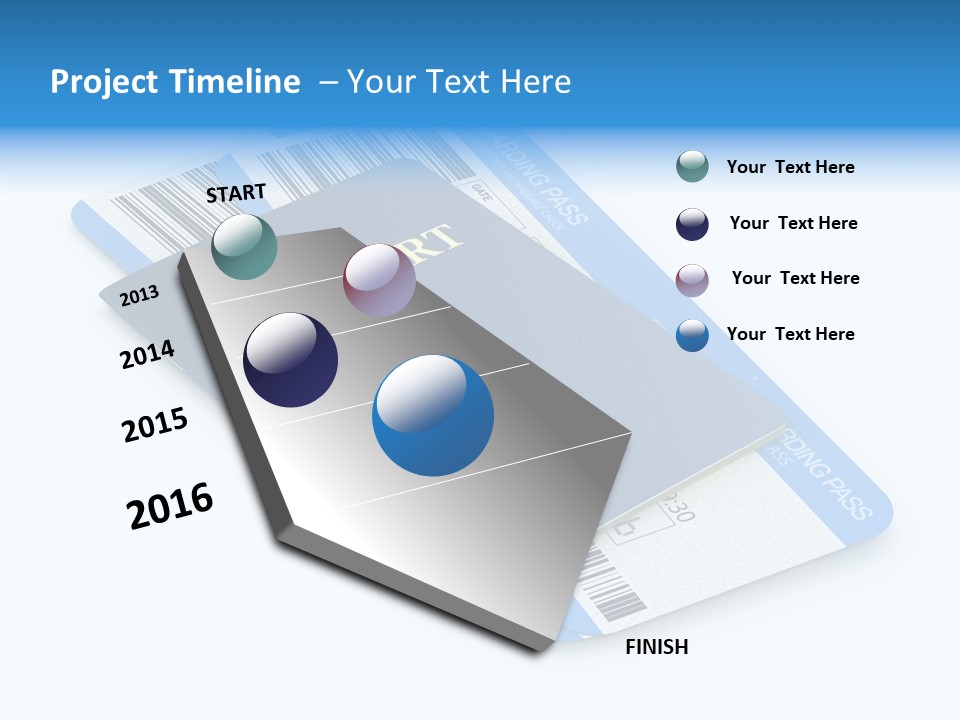 Barcode Flight Business PowerPoint Template
