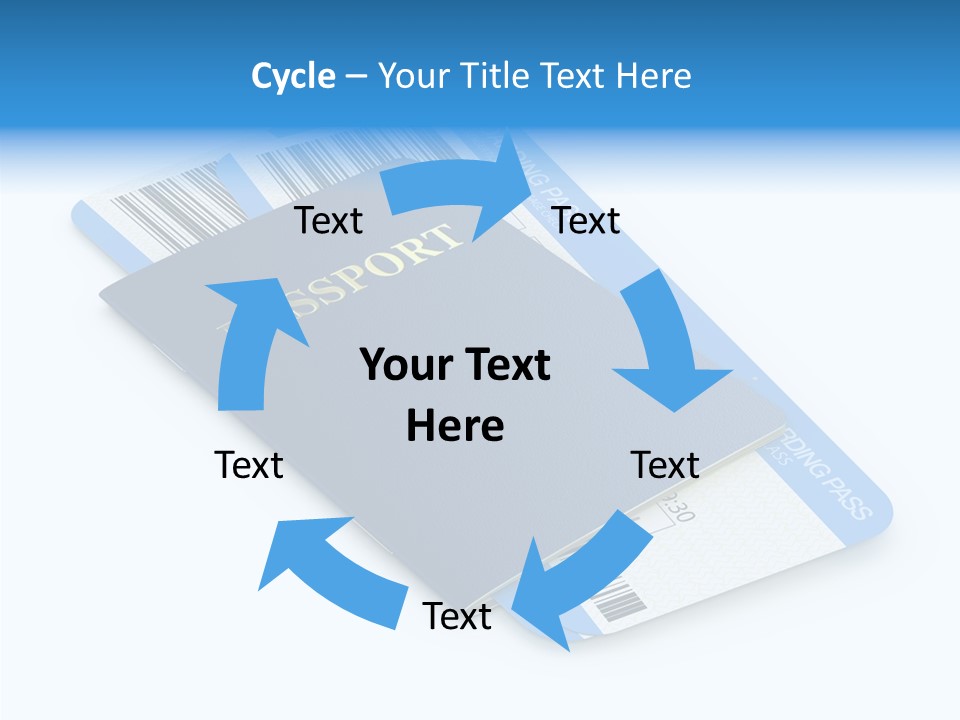 Barcode Flight Business PowerPoint Template
