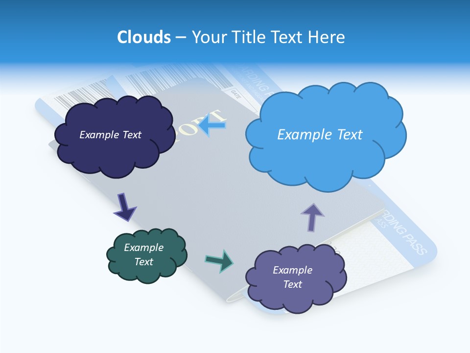 Barcode Flight Business PowerPoint Template