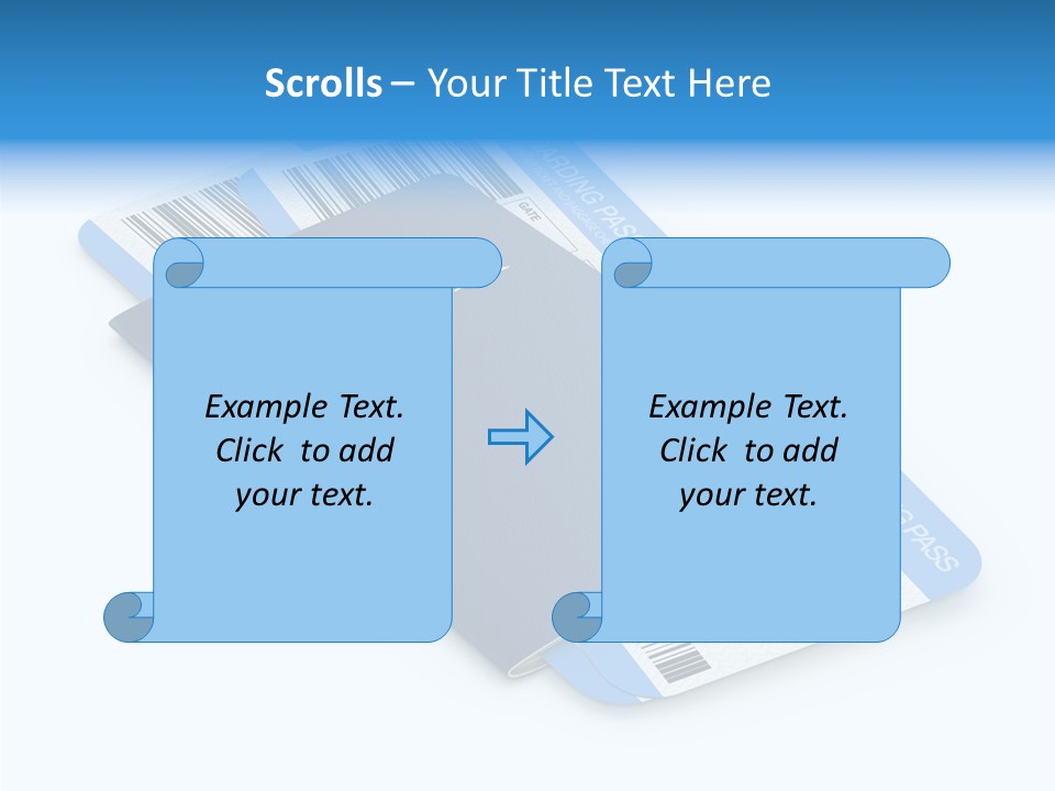 Barcode Flight Business PowerPoint Template
