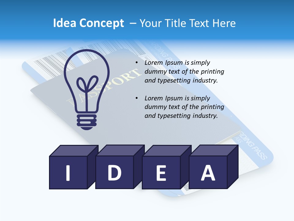 Barcode Flight Business PowerPoint Template