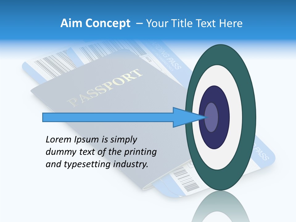 Barcode Flight Business PowerPoint Template