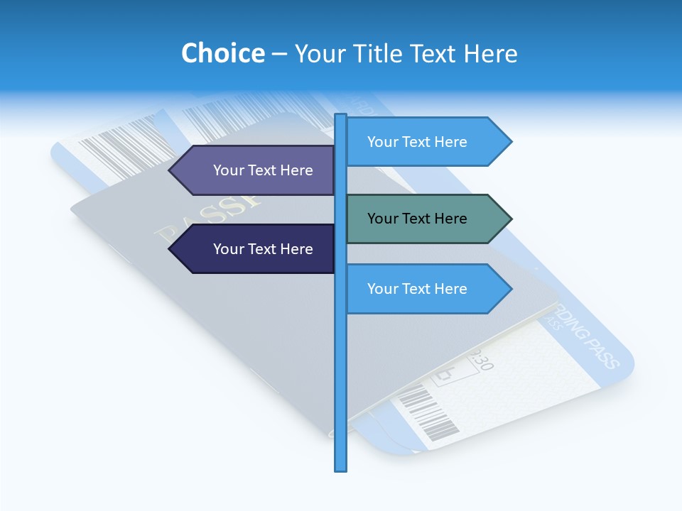 Barcode Flight Business PowerPoint Template