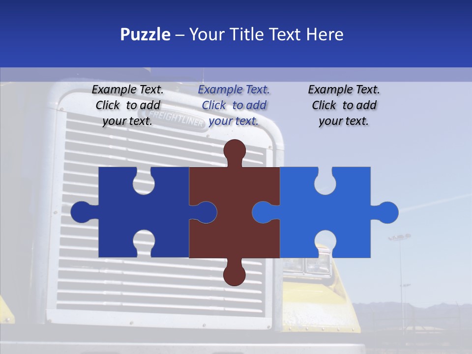 Transport Blue Yellow PowerPoint Template