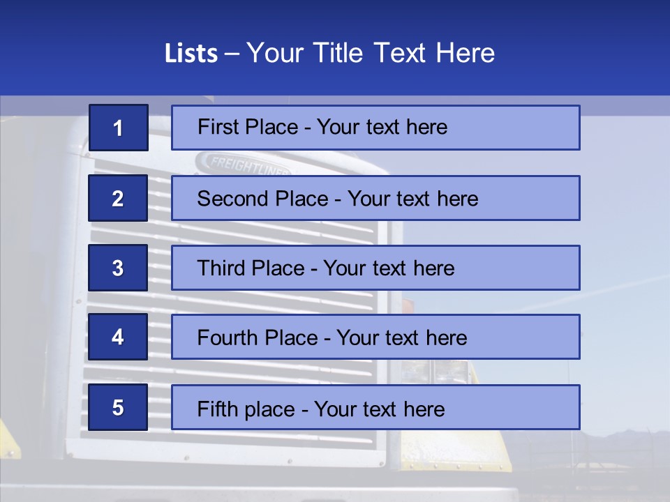 Transport Blue Yellow PowerPoint Template