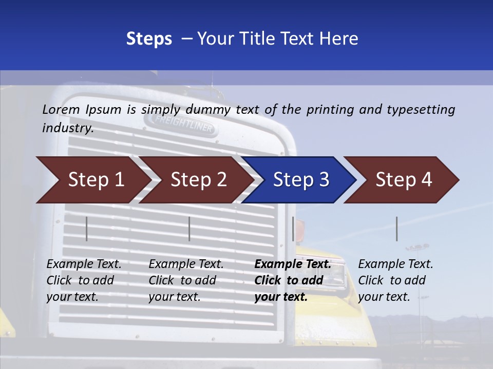 Transport Blue Yellow PowerPoint Template