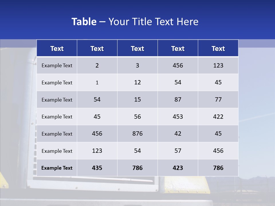 Transport Blue Yellow PowerPoint Template