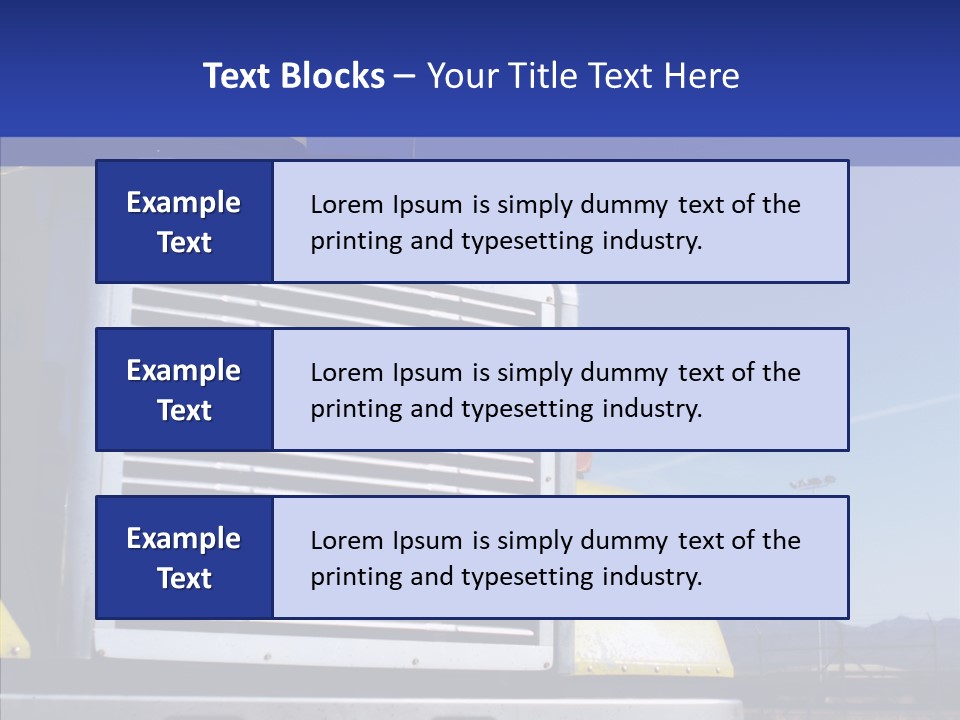 Transport Blue Yellow PowerPoint Template
