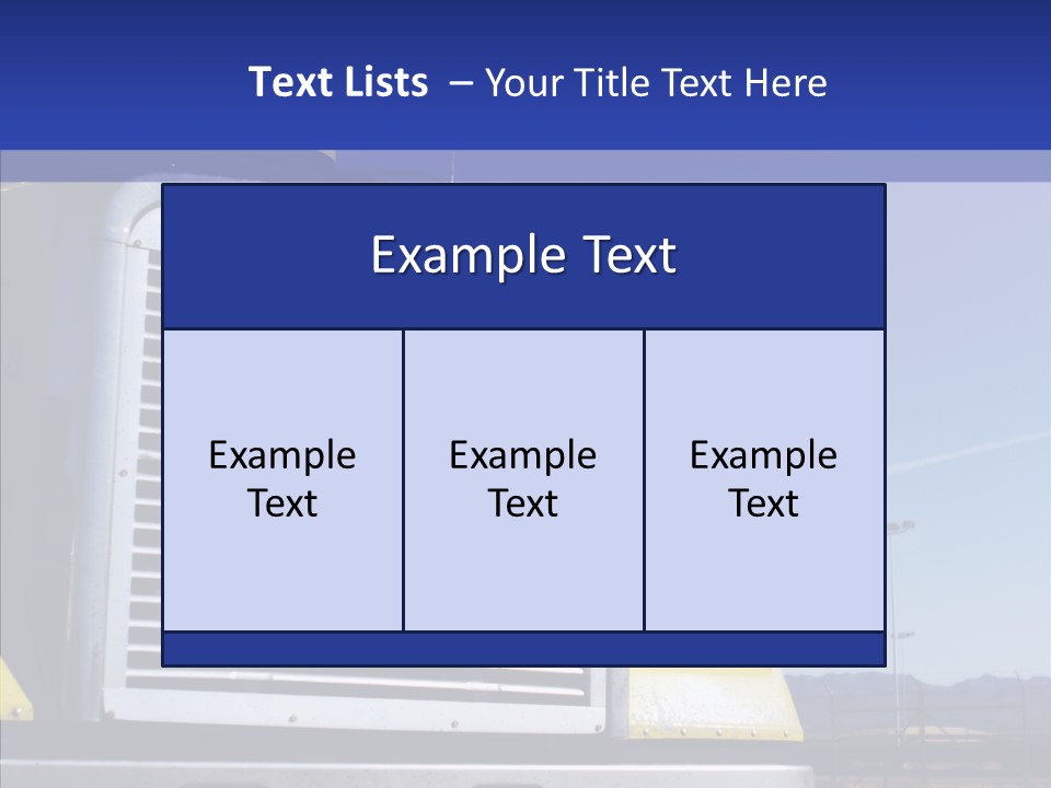 Transport Blue Yellow PowerPoint Template