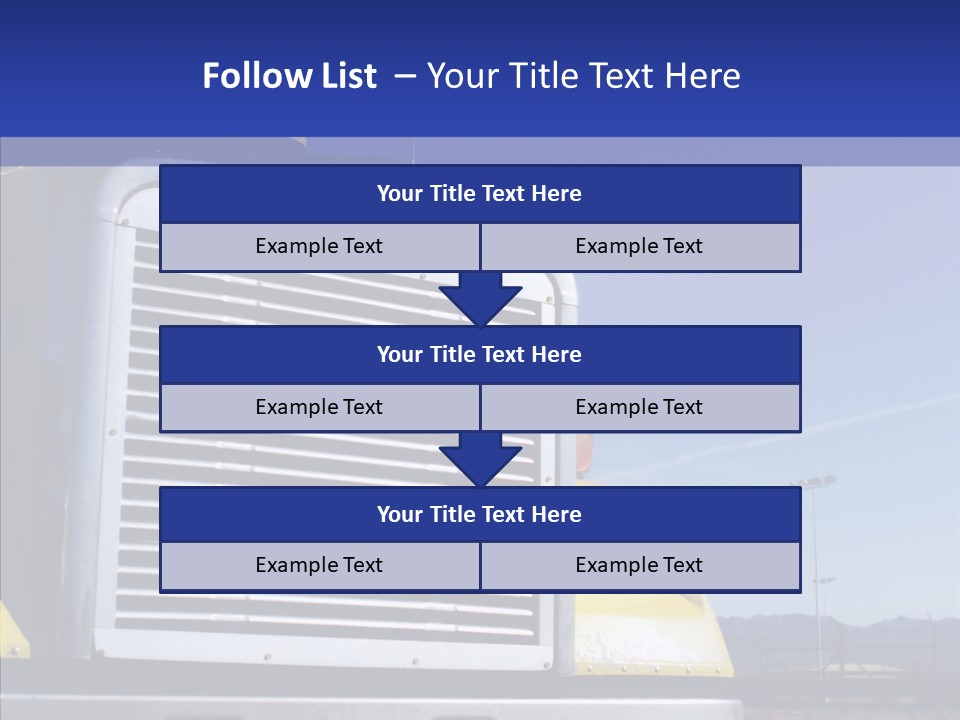Transport Blue Yellow PowerPoint Template