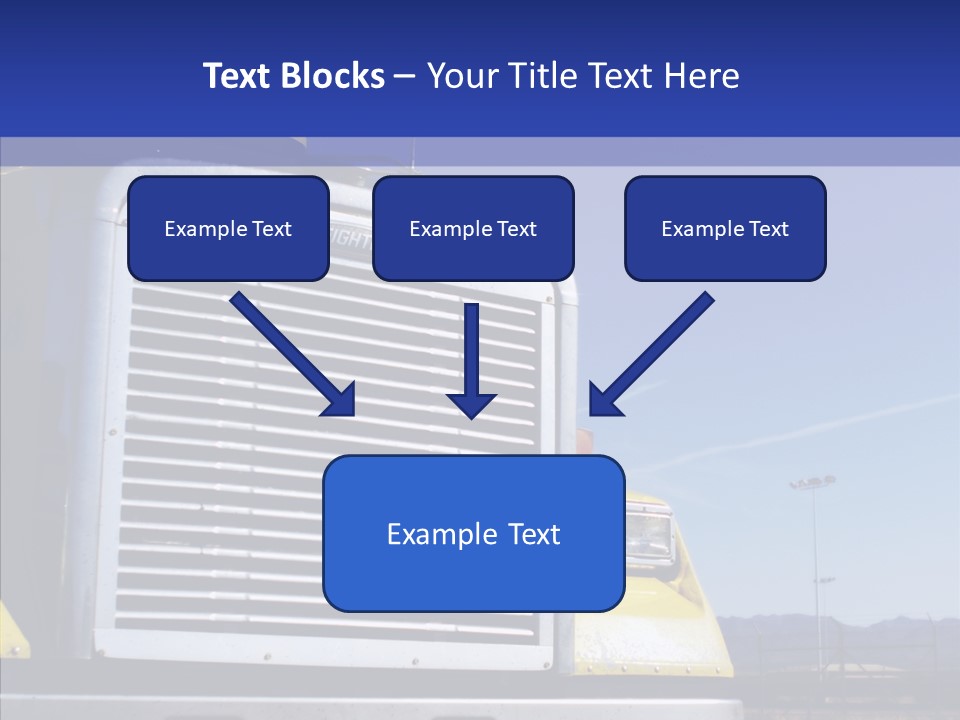 Transport Blue Yellow PowerPoint Template