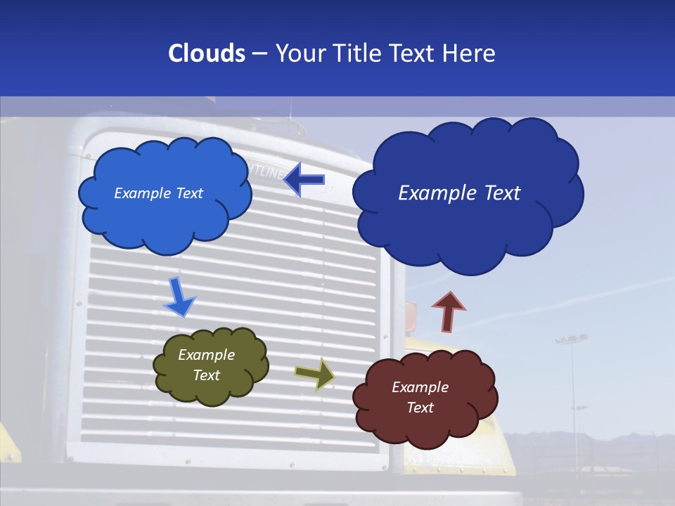 Transport Blue Yellow PowerPoint Template