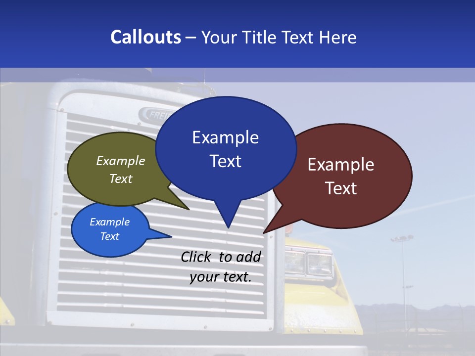 Transport Blue Yellow PowerPoint Template