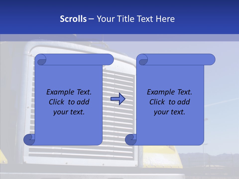 Transport Blue Yellow PowerPoint Template