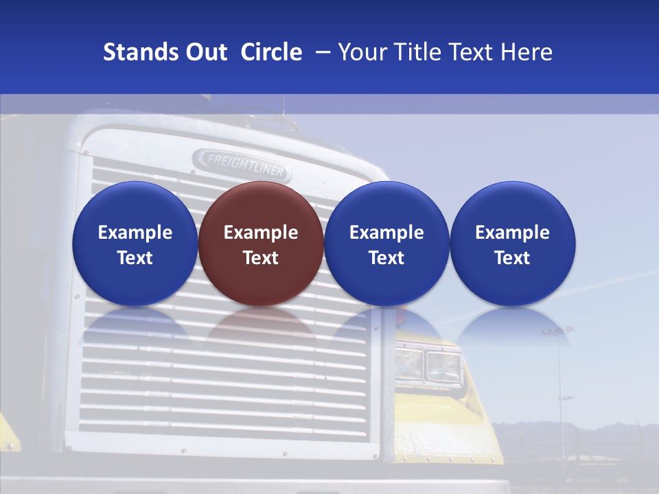 Transport Blue Yellow PowerPoint Template