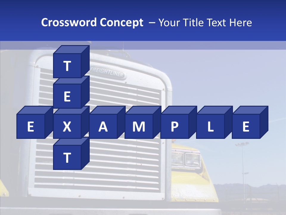 Transport Blue Yellow PowerPoint Template