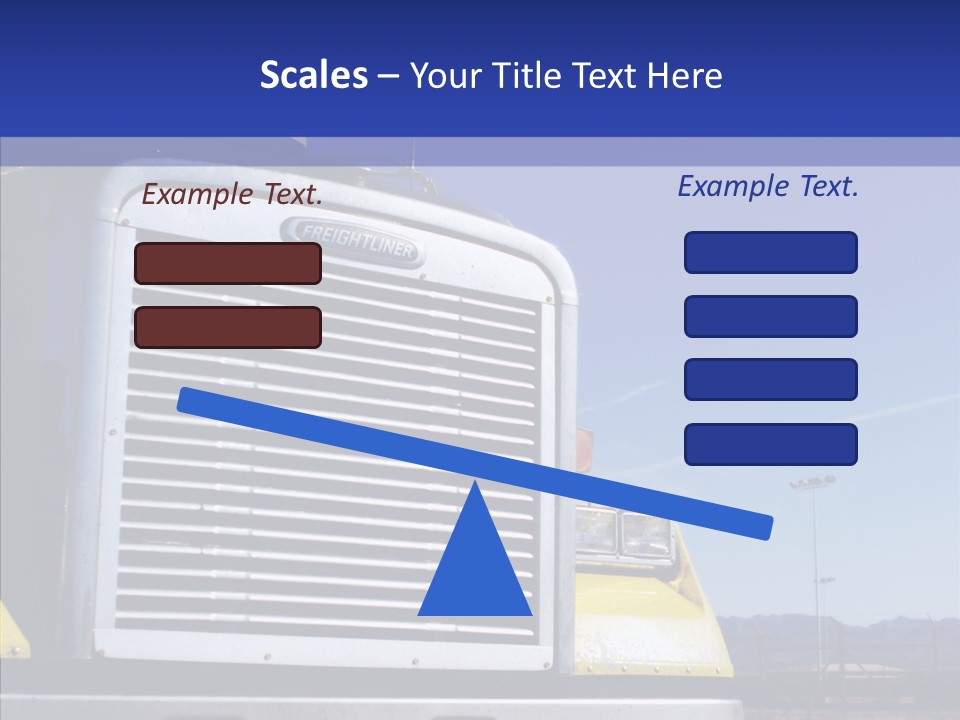 Transport Blue Yellow PowerPoint Template
