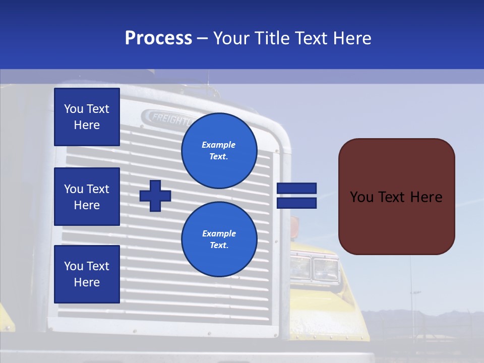 Transport Blue Yellow PowerPoint Template