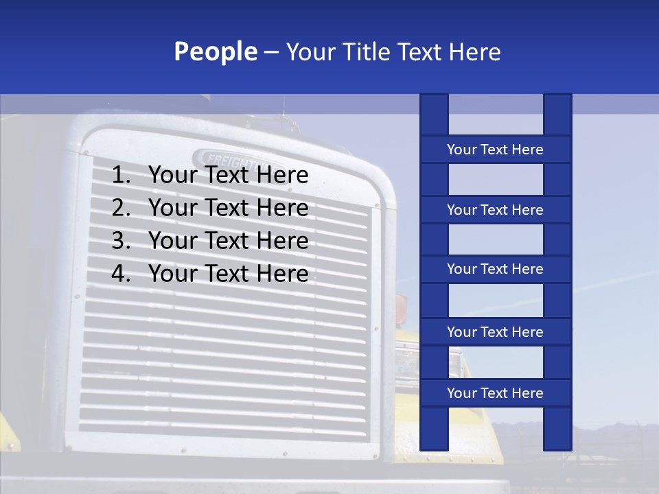 Transport Blue Yellow PowerPoint Template