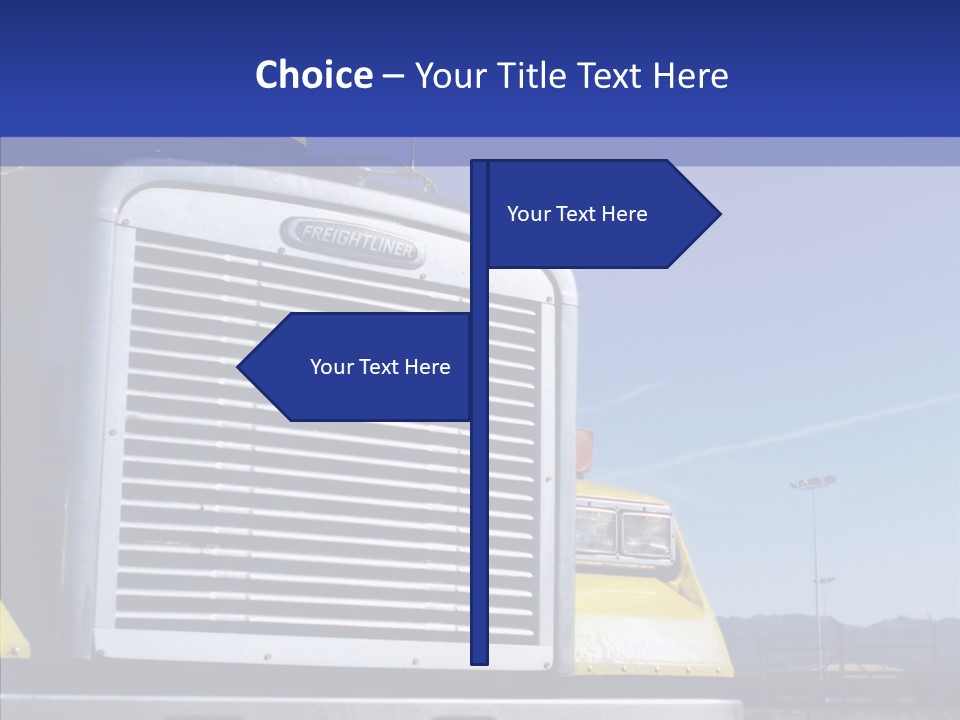 Transport Blue Yellow PowerPoint Template