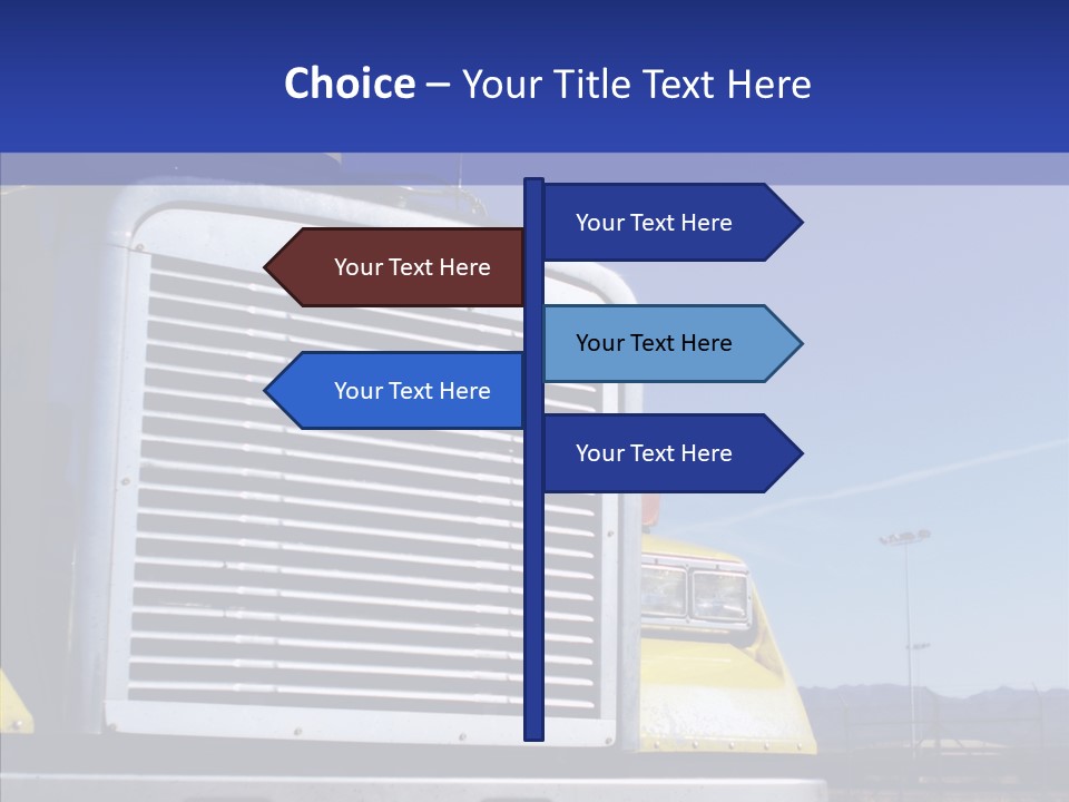 Transport Blue Yellow PowerPoint Template