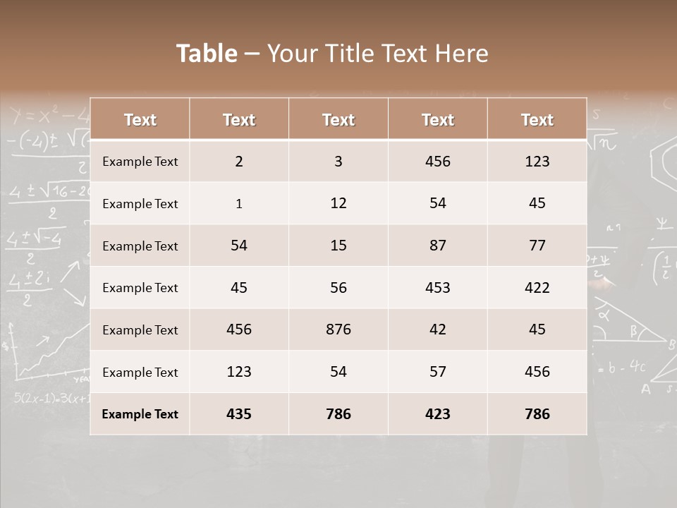 Manager Formula Mathematics PowerPoint Template
