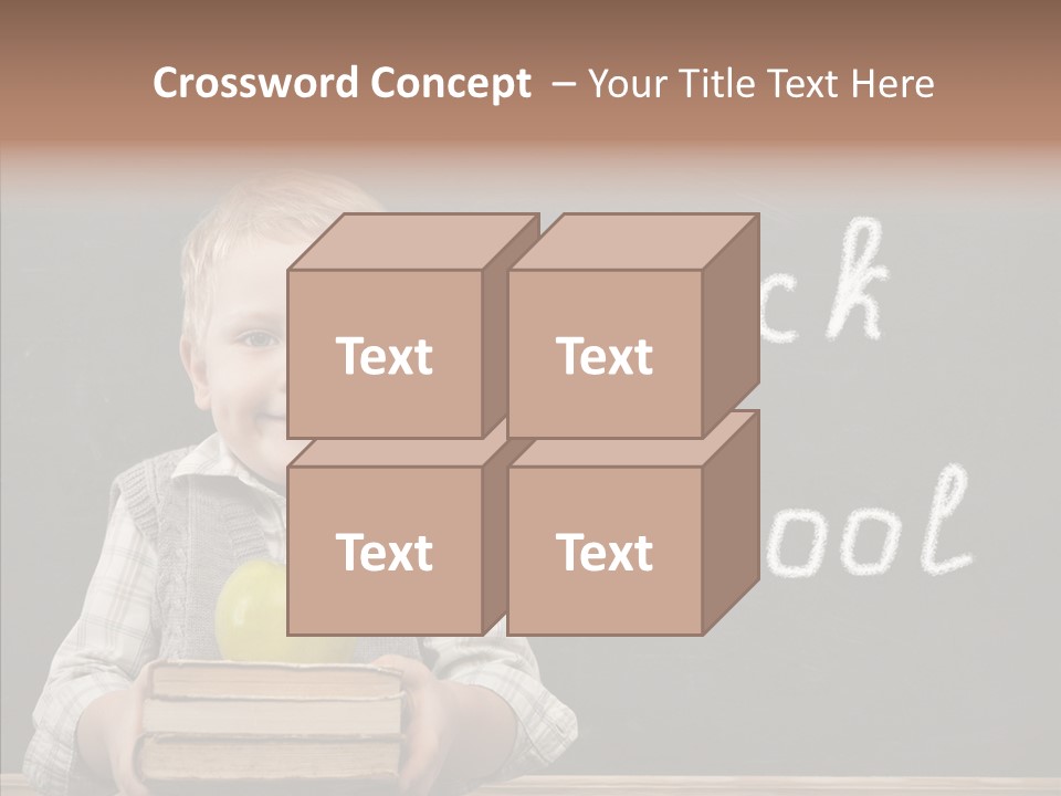 Desk Preschool Page PowerPoint Template