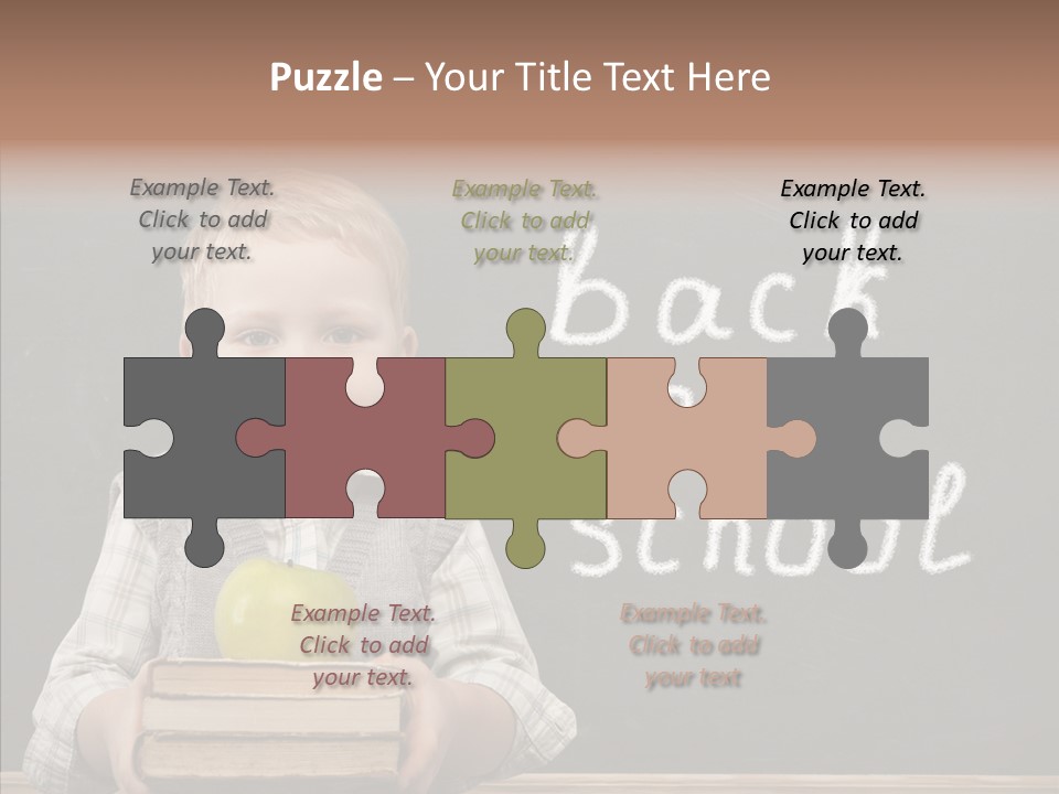 Desk Preschool Page PowerPoint Template