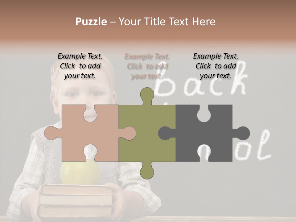 Desk Preschool Page PowerPoint Template