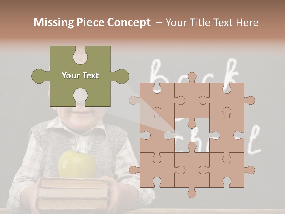 Desk Preschool Page PowerPoint Template