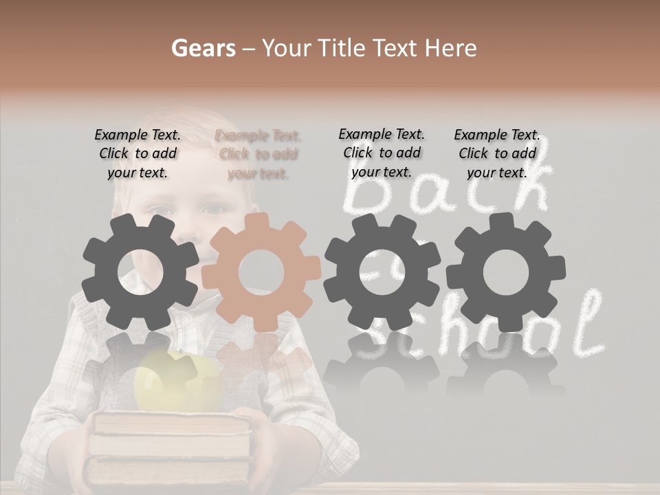 Desk Preschool Page PowerPoint Template