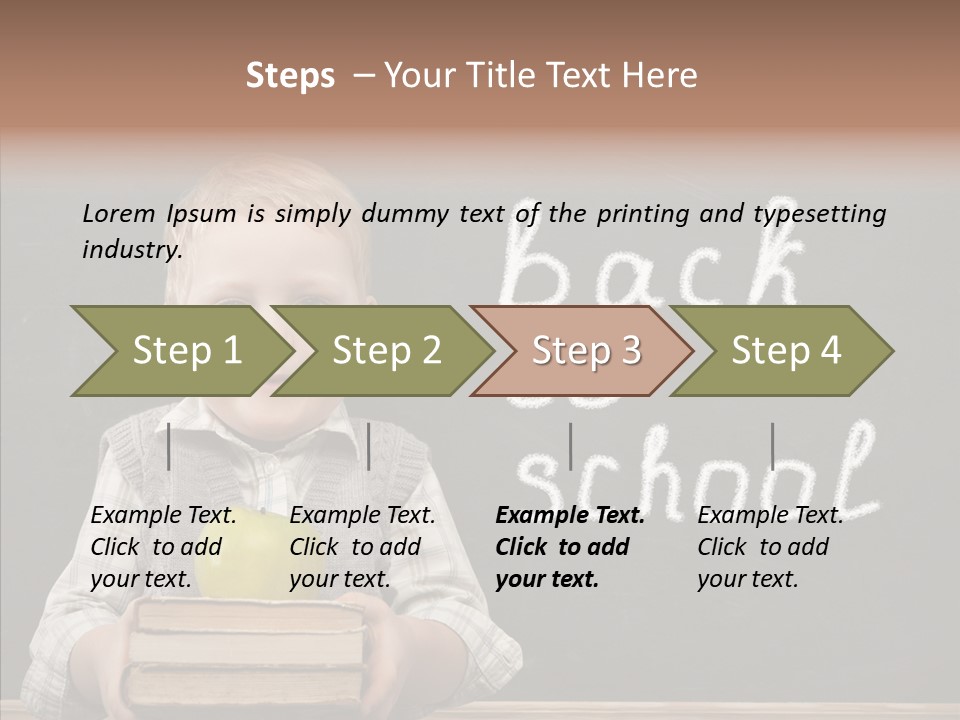 Desk Preschool Page PowerPoint Template